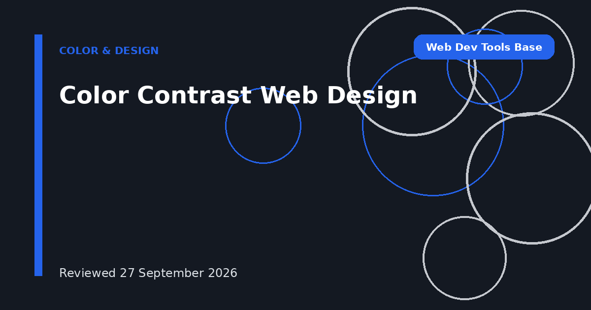 Color Contrast Web Design