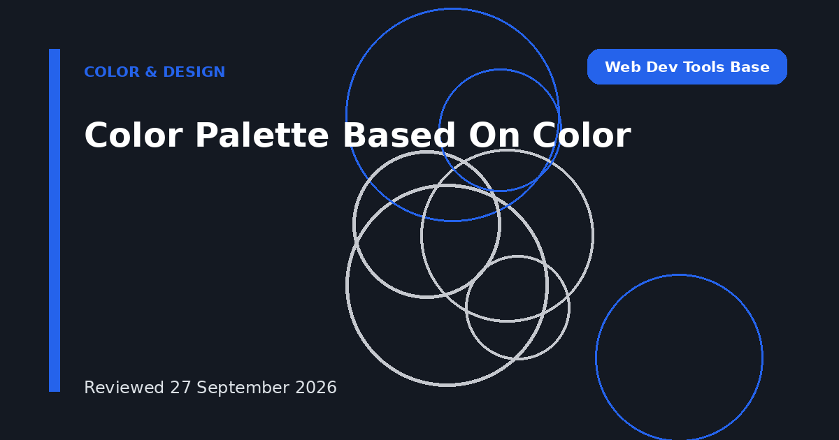 Color Palette Based On Color
