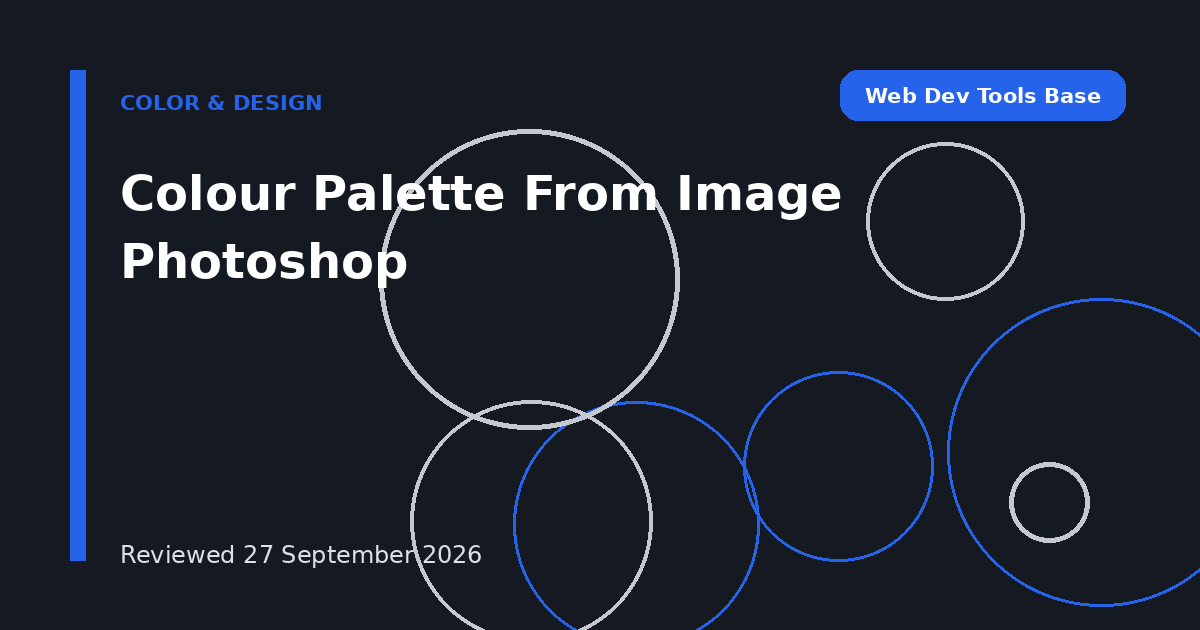 Colour Palette From Image Photoshop