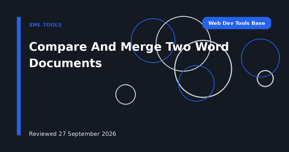 Compare And Merge Two Word Documents