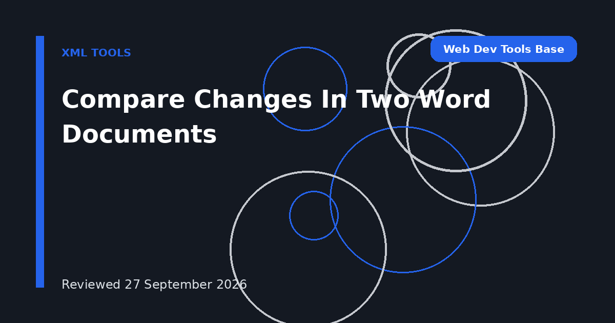 Compare Changes In Two Word Documents