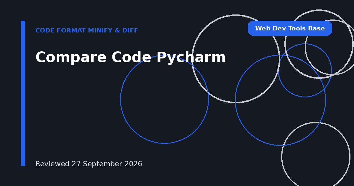 Compare Code Pycharm