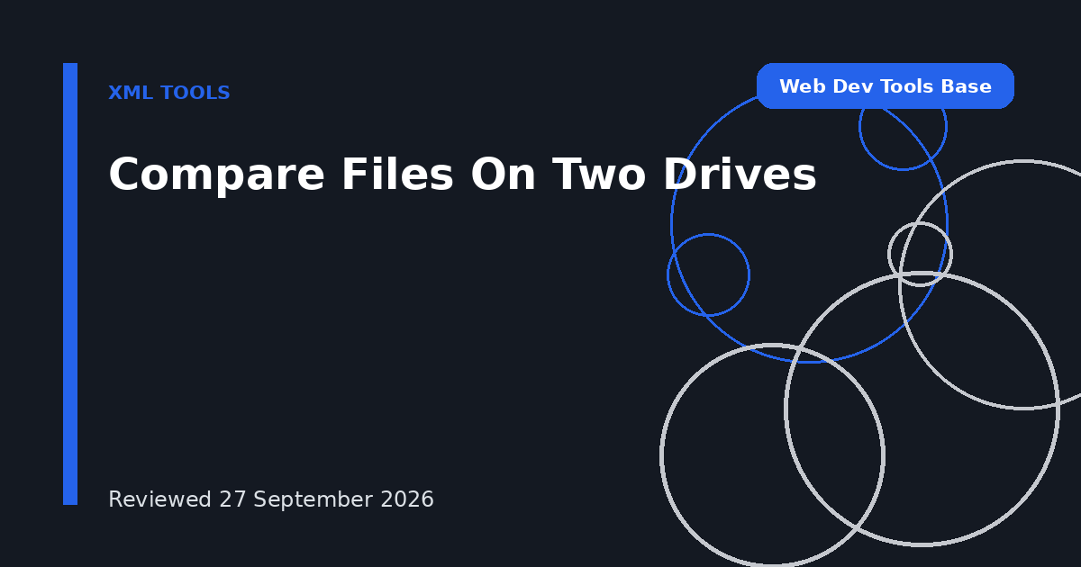 Compare Files On Two Drives