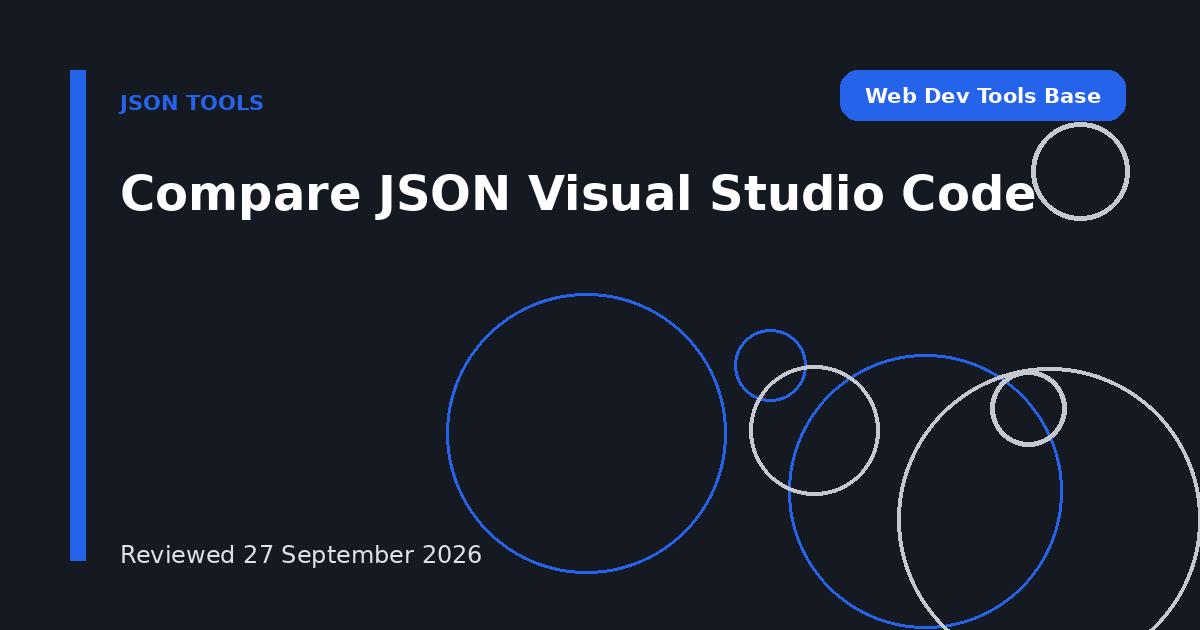 Compare JSON Visual Studio Code