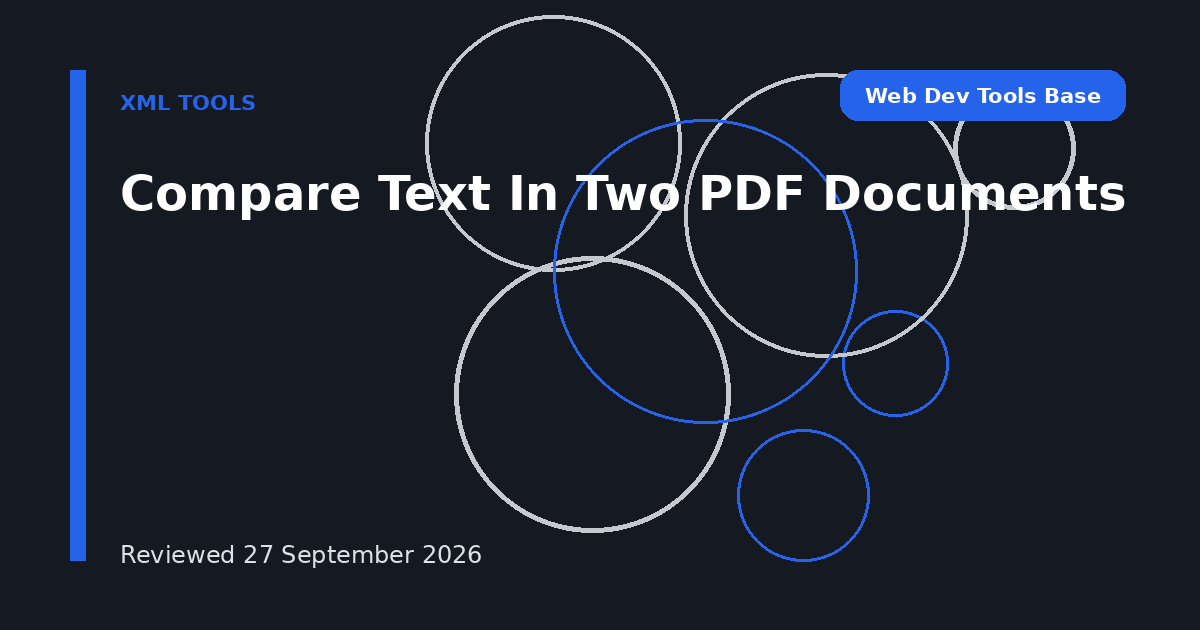 Compare Text In Two PDF Documents