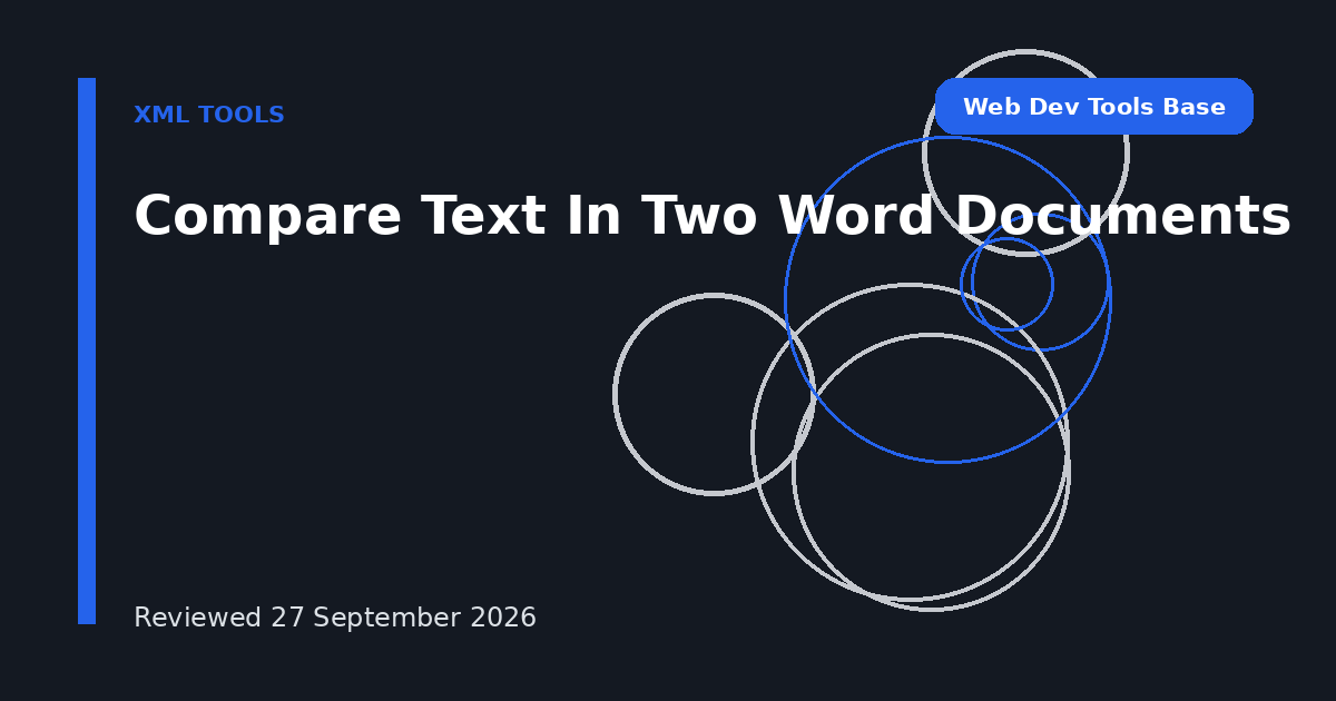 Compare Text In Two Word Documents