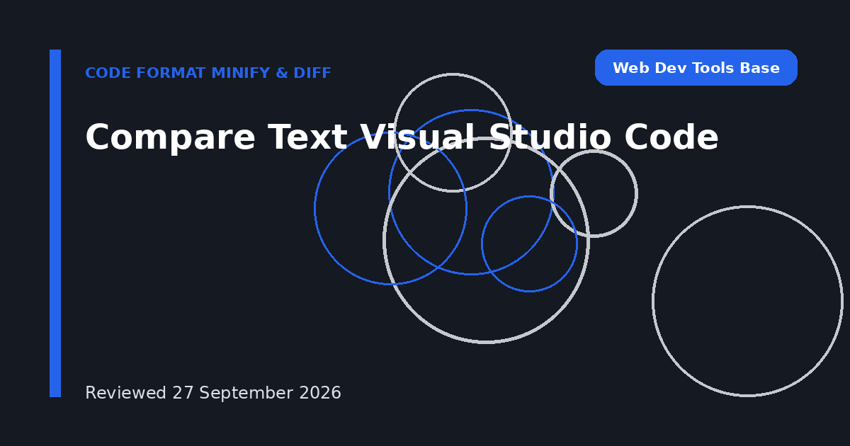 Compare Text Visual Studio Code