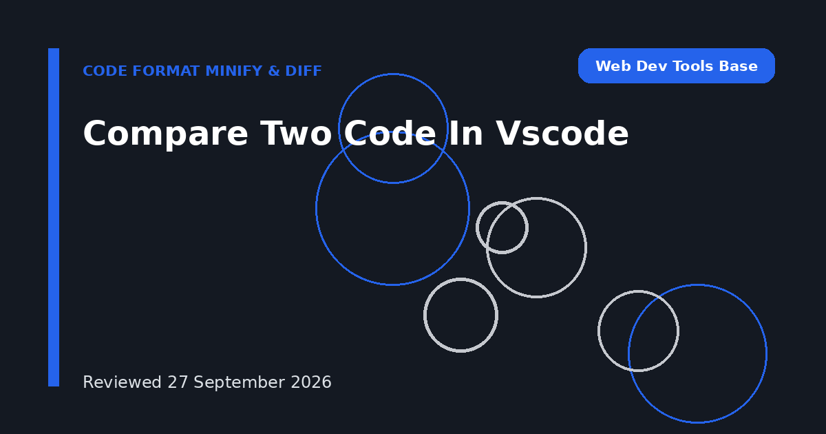 Compare Two Code In Vscode