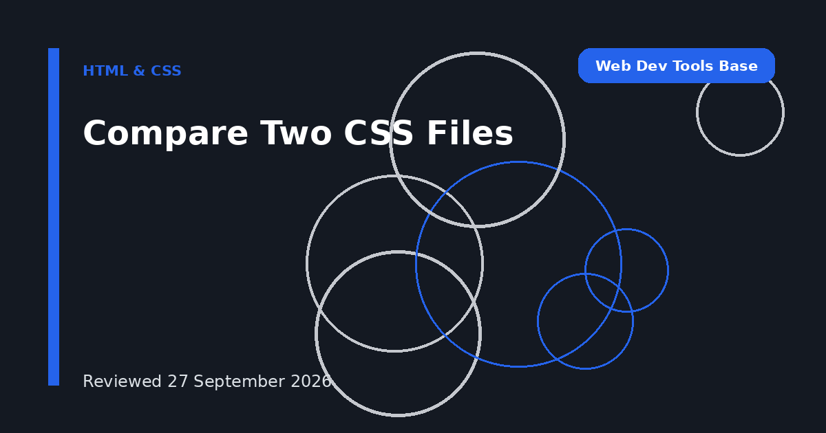Compare Two CSS Files