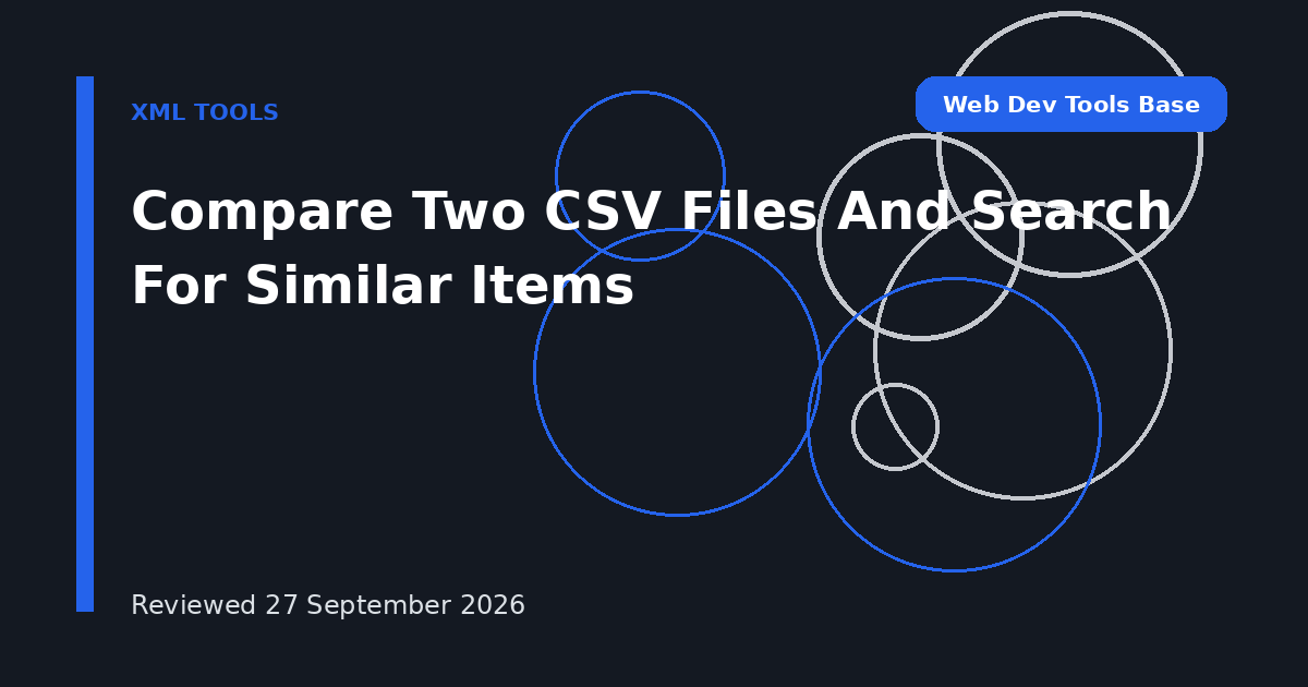Compare Two CSV Files And Search For Similar Items