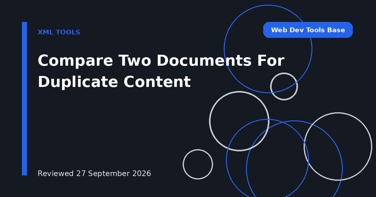 Compare Two Documents For Duplicate Content
