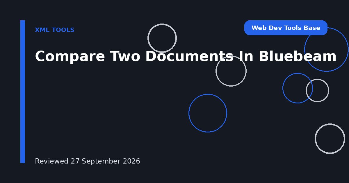 Compare Two Documents In Bluebeam