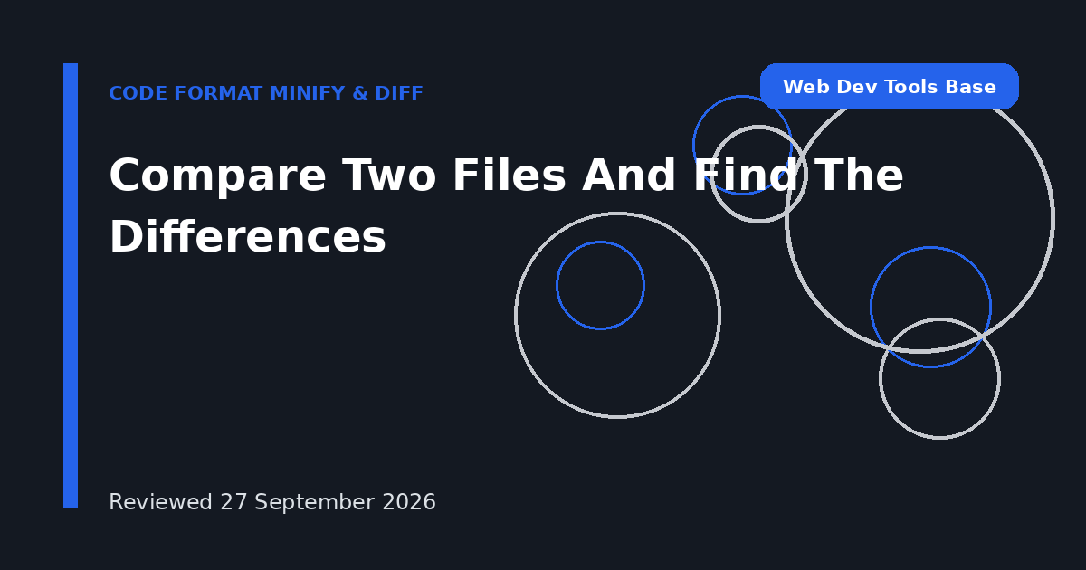 Compare Two Files And Find The Differences