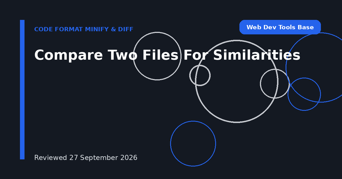 Compare Two Files For Similarities