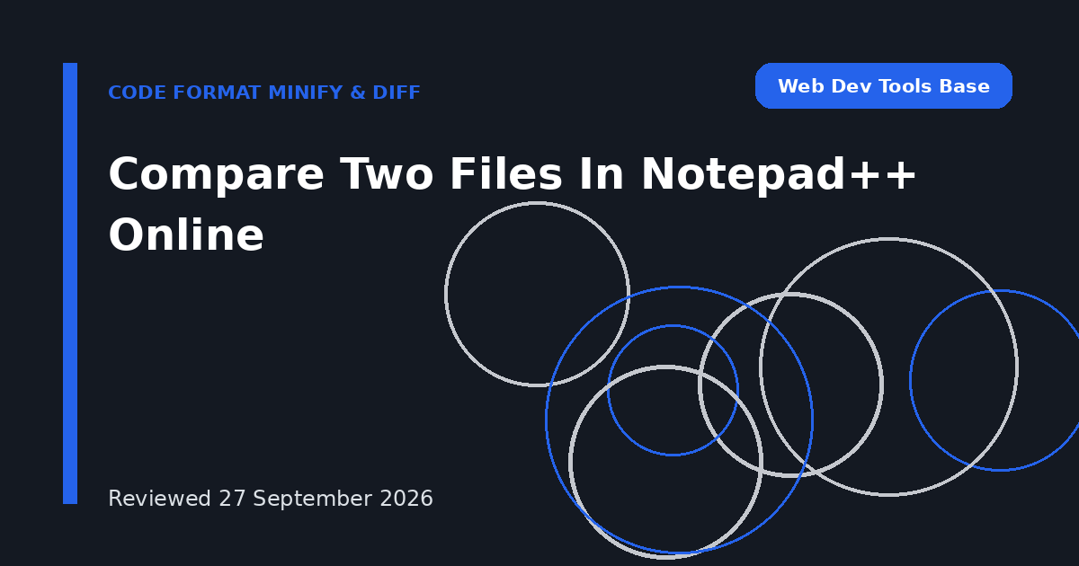 Compare Two Files In Notepad++ Online