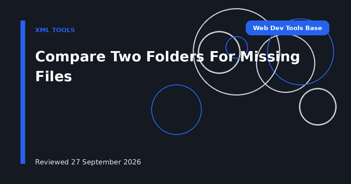 Compare Two Folders For Missing Files