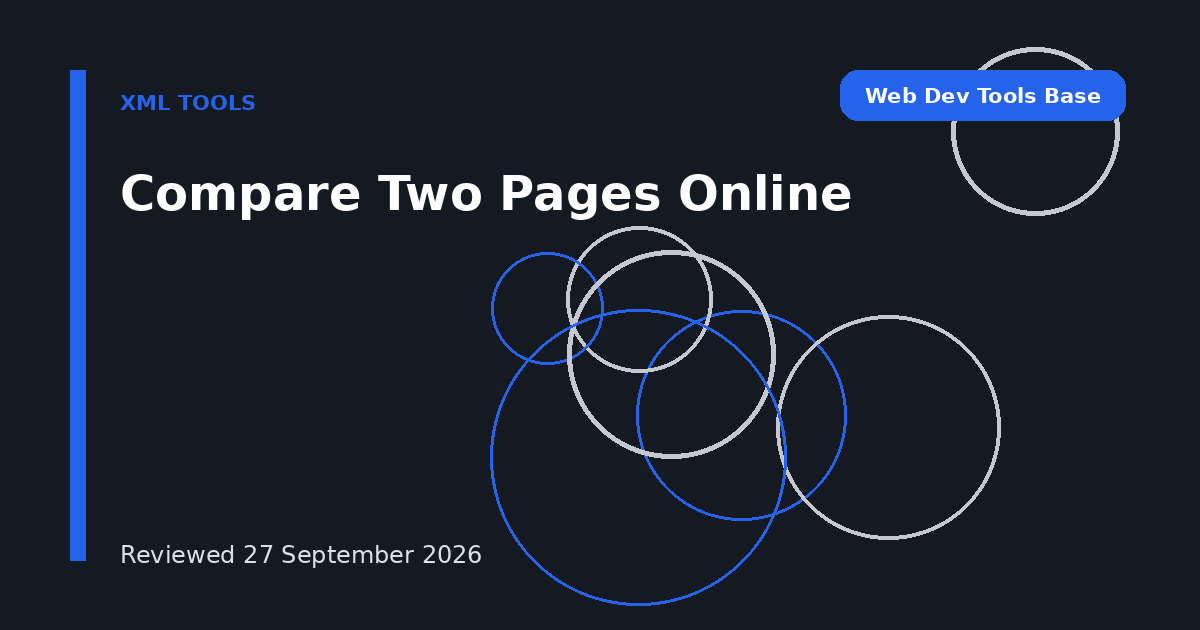 Compare Two Pages Online