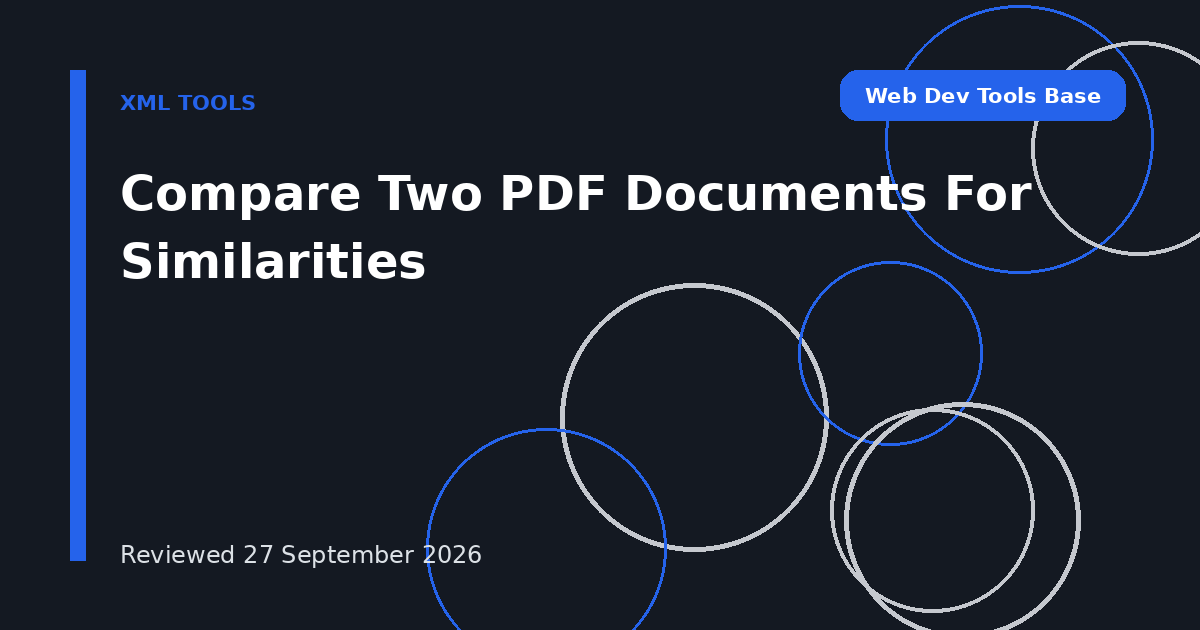 Compare Two PDF Documents For Similarities