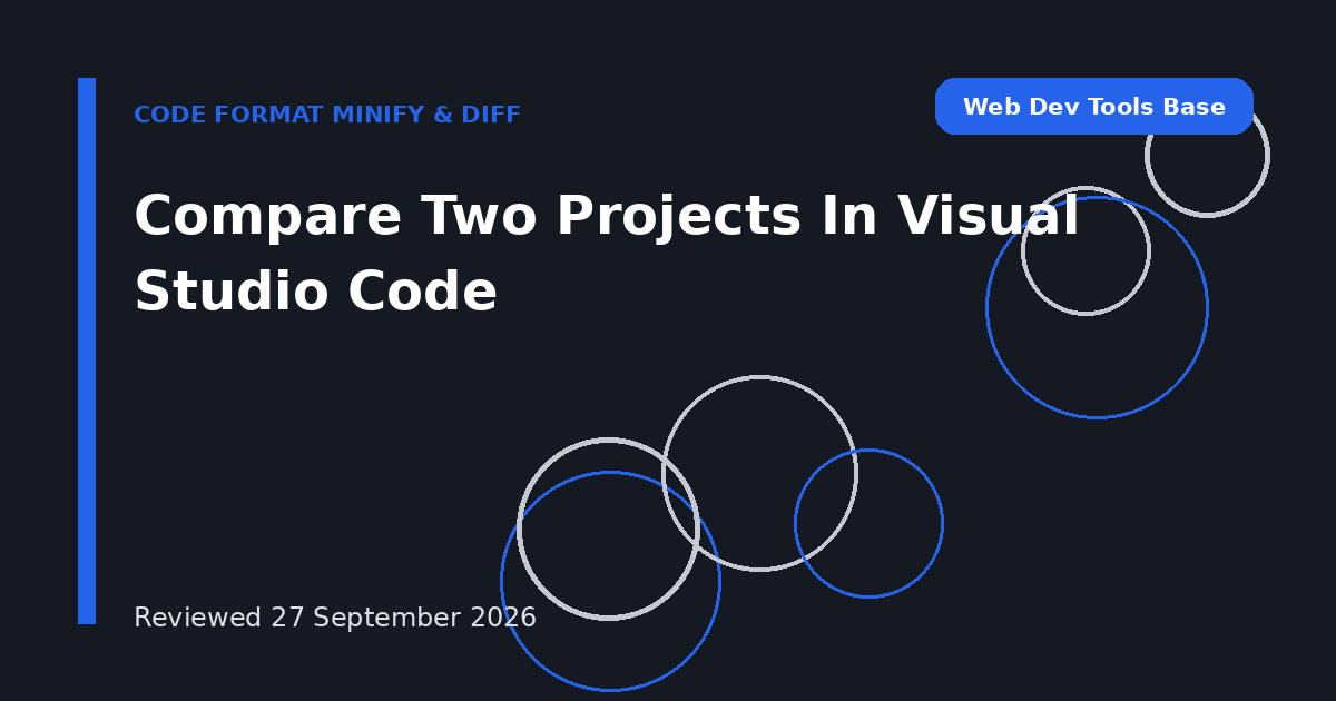 Compare Two Projects In Visual Studio Code