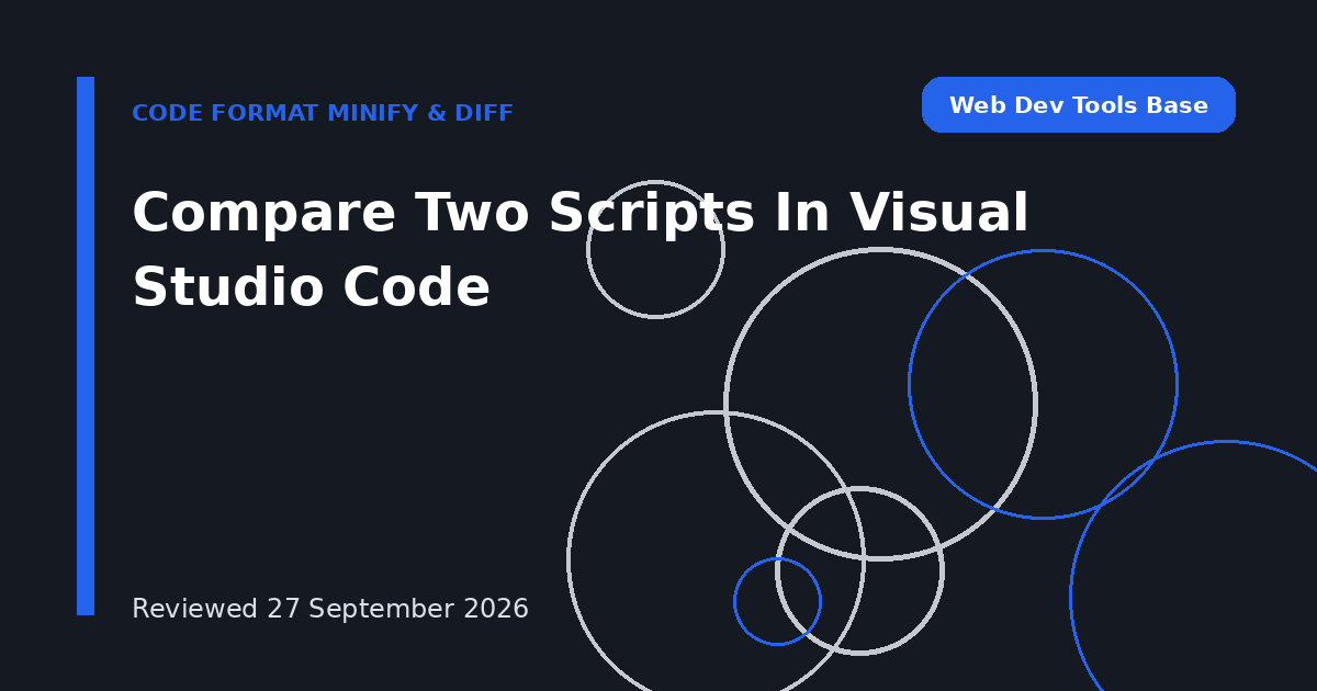 Compare Two Scripts In Visual Studio Code
