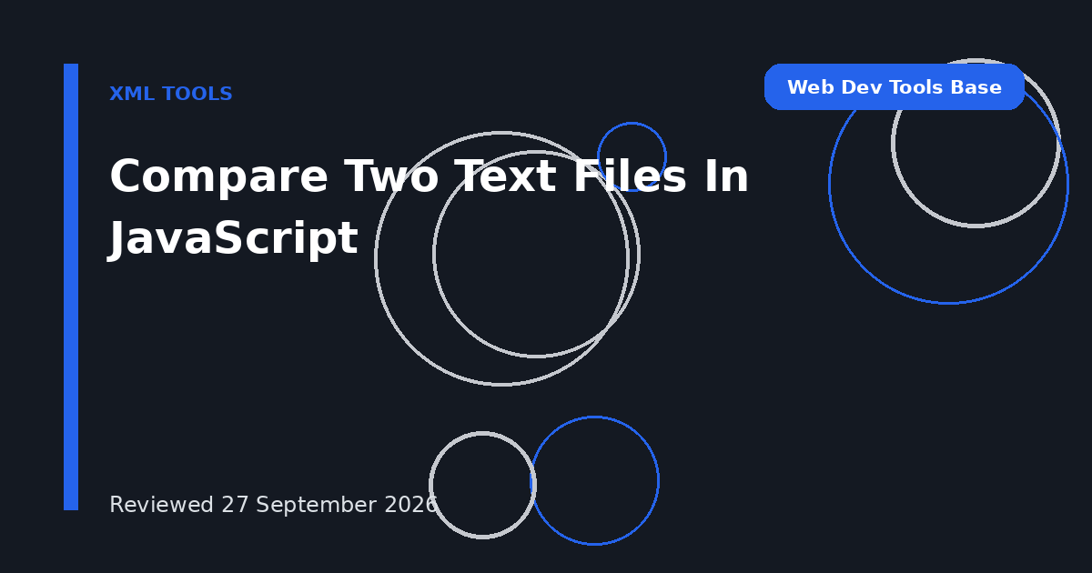 Compare Two Text Files In JavaScript
