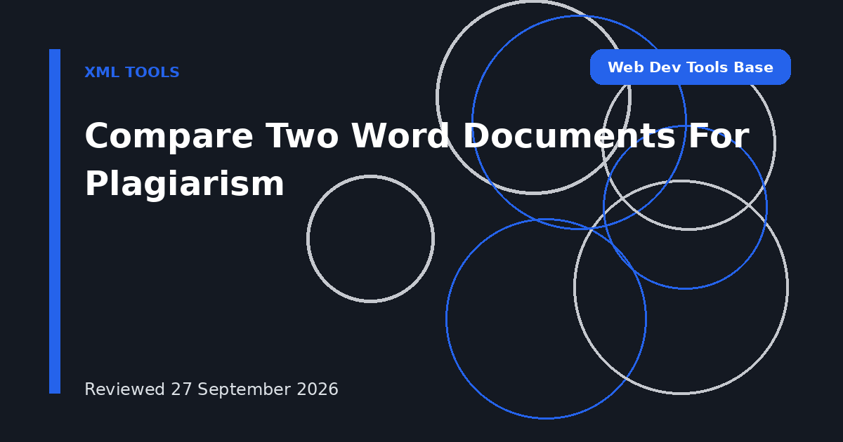 Compare Two Word Documents For Plagiarism