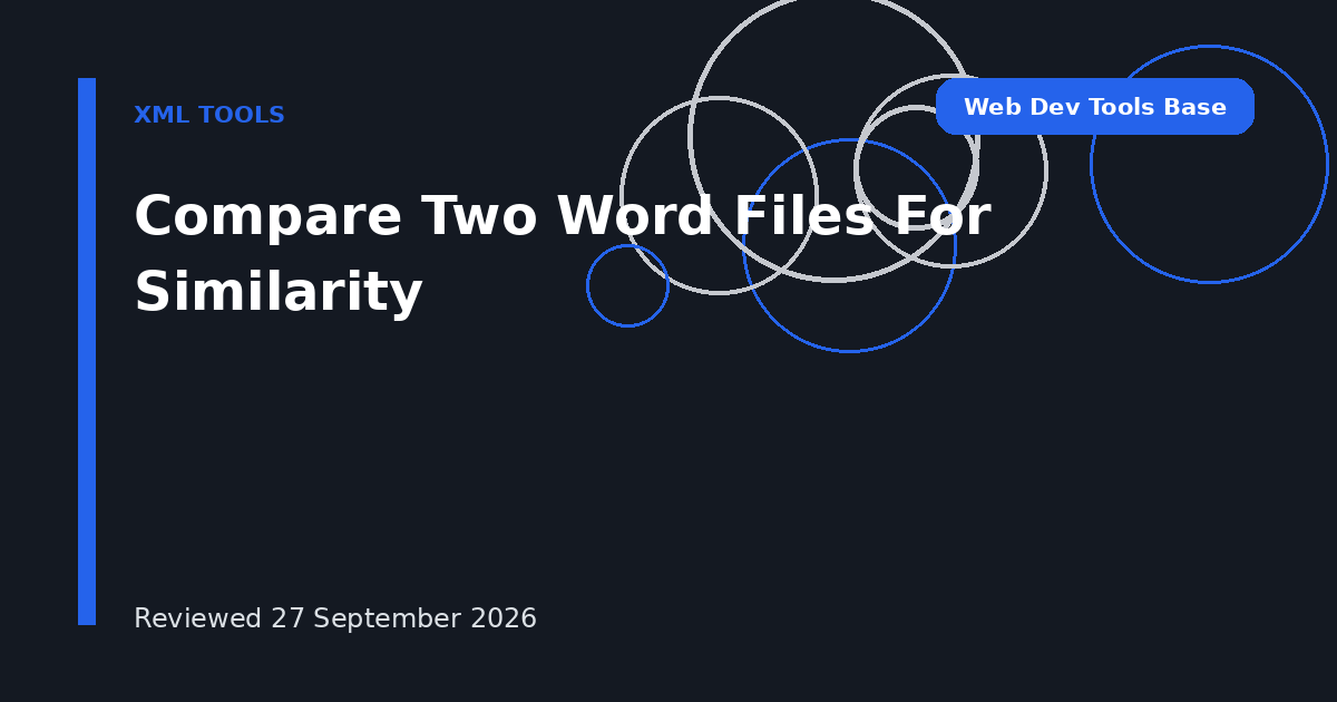 Compare Two Word Files For Similarity