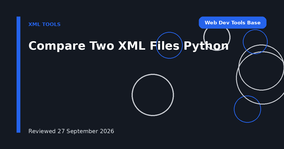 Compare Two XML Files Python