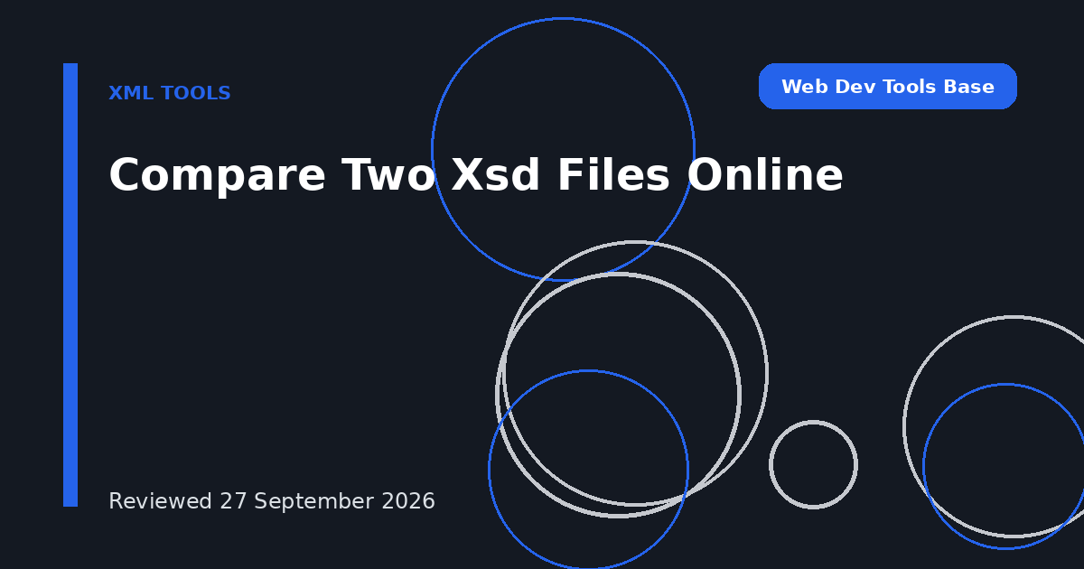 Compare Two Xsd Files Online