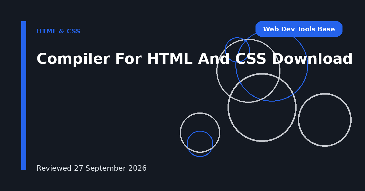 Compiler For HTML And CSS Download
