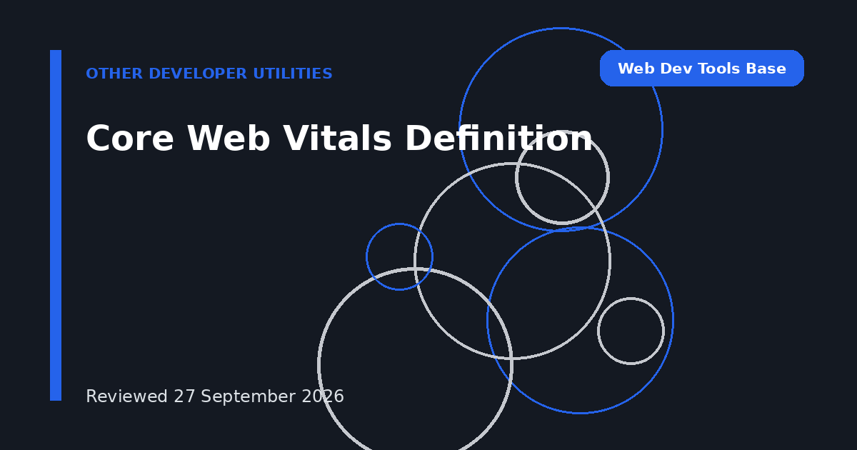 Core Web Vitals Definition