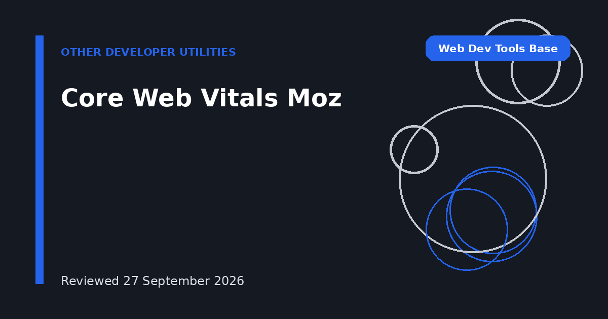Core Web Vitals Moz