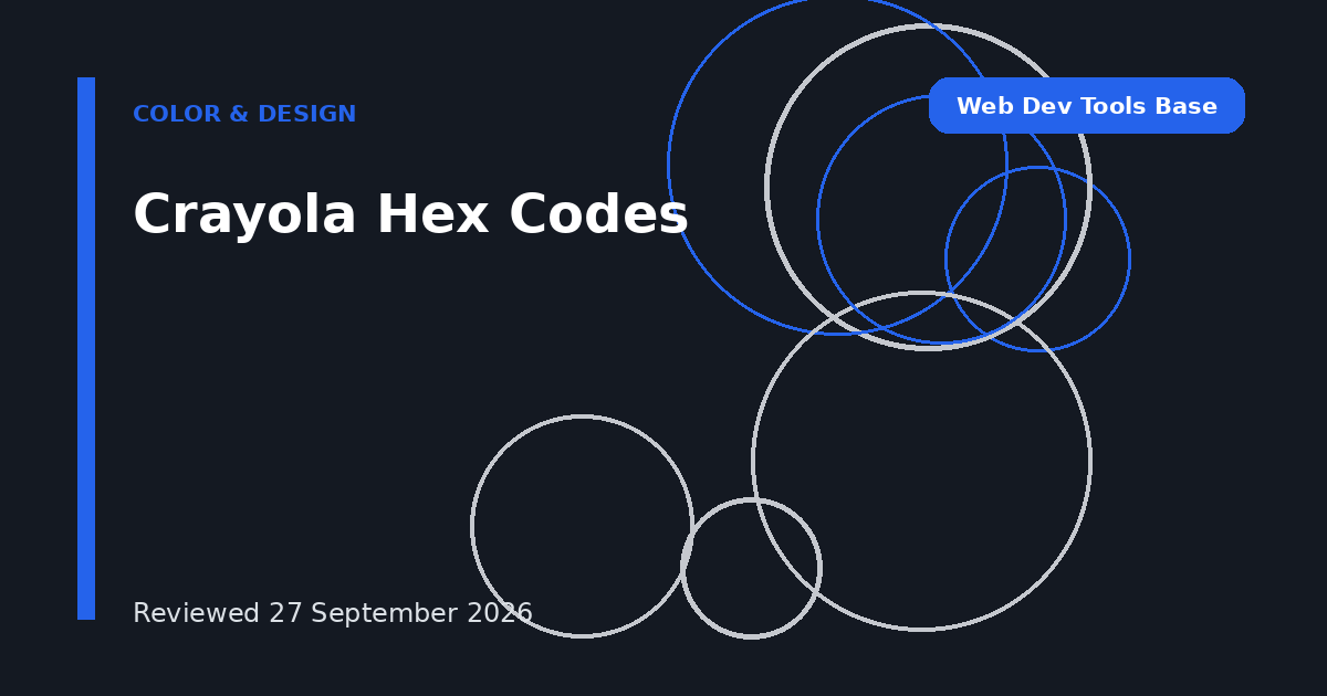 Crayola Hex Codes