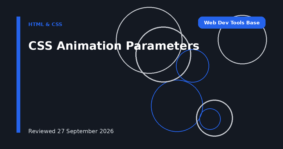 CSS Animation Parameters