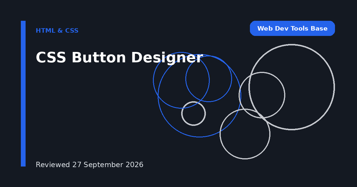 CSS Button Designer