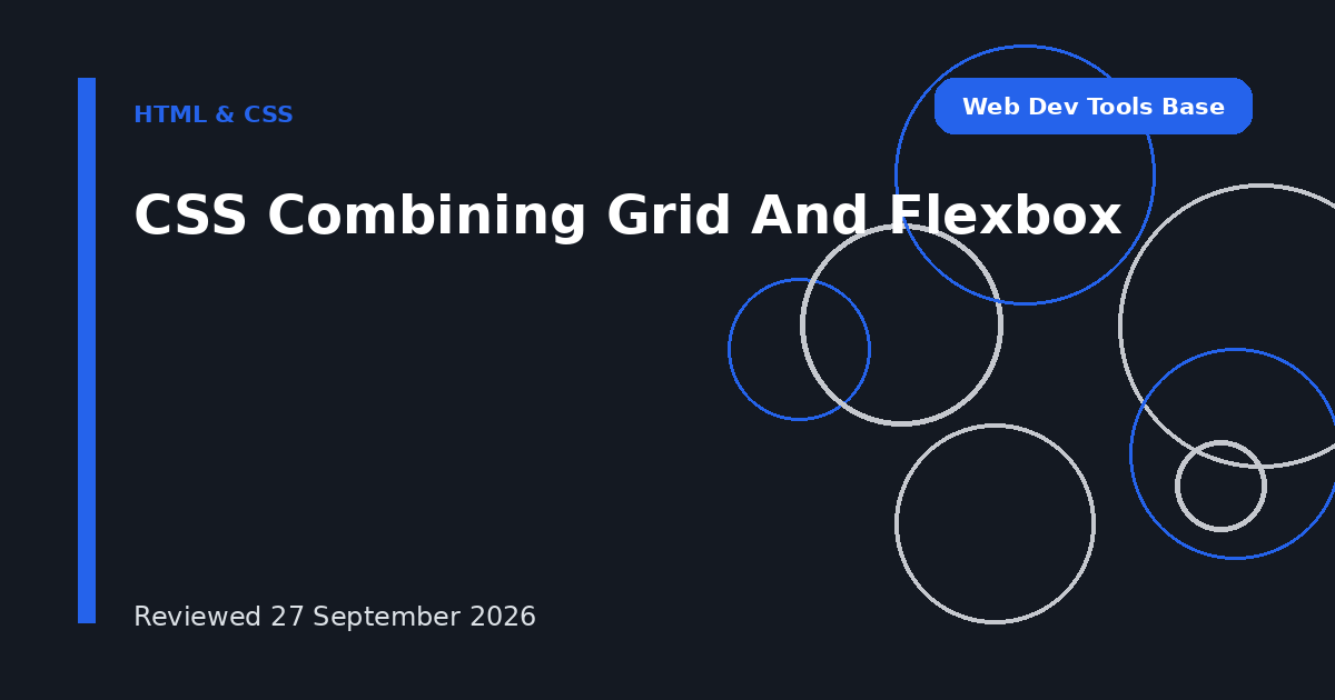CSS Combining Grid And Flexbox