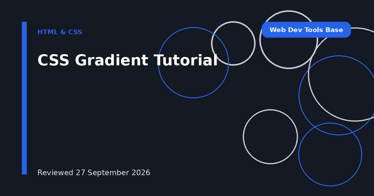 CSS Gradient Tutorial