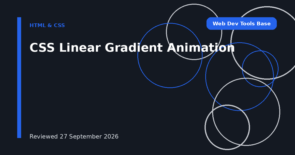 CSS Linear Gradient Animation