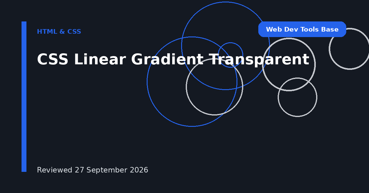 CSS Linear Gradient Transparent