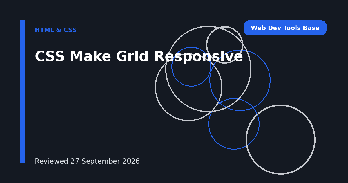 CSS Make Grid Responsive