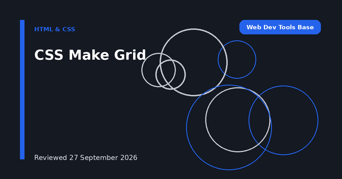 CSS Make Grid