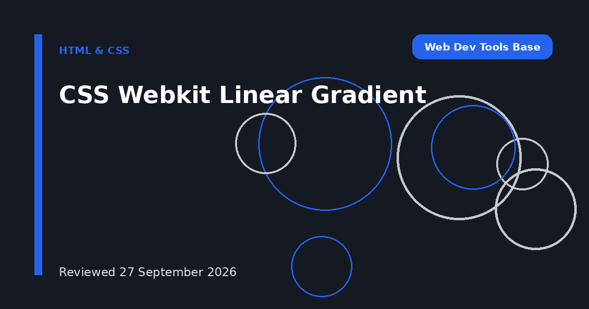 CSS Webkit Linear Gradient