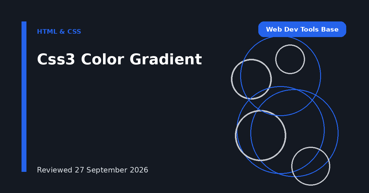 Css3 Color Gradient