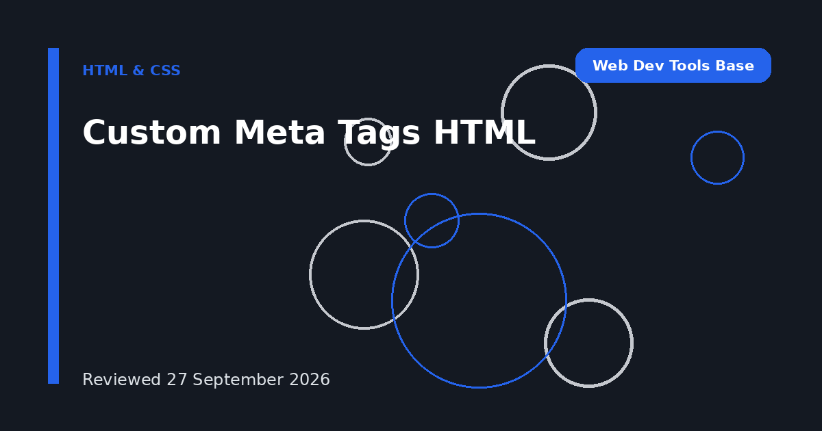 Custom Meta Tags HTML