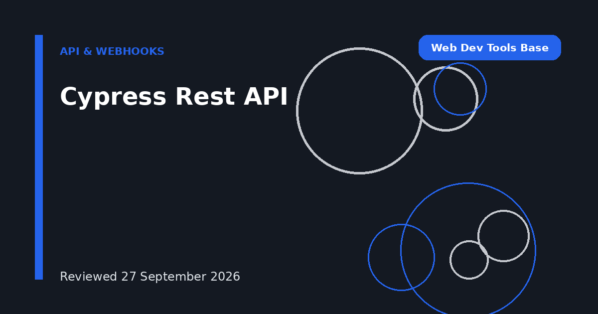 Cypress Rest API