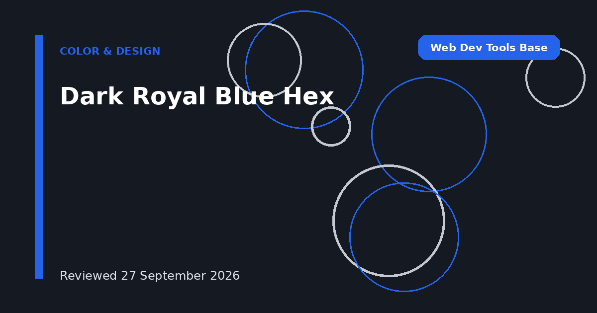 Dark Royal Blue Hex