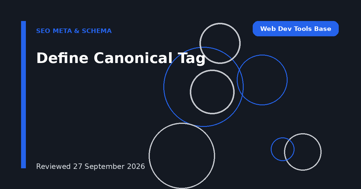 Define Canonical Tag