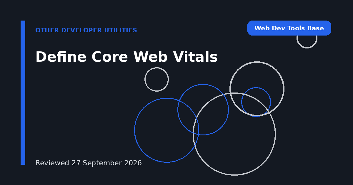 Define Core Web Vitals
