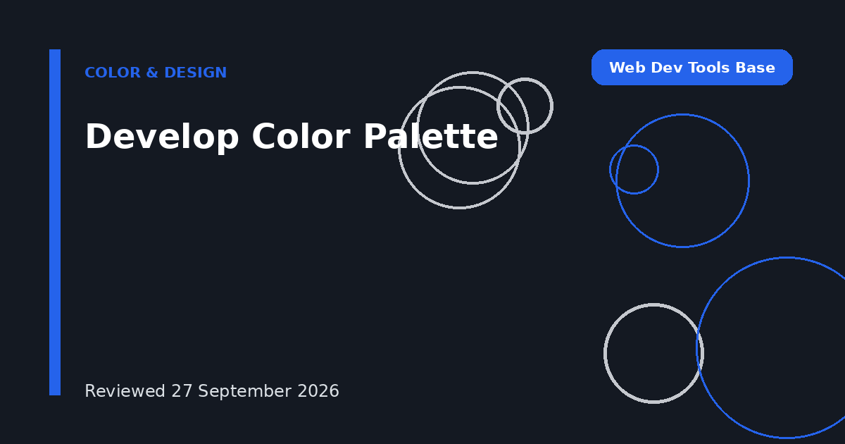 Develop Color Palette