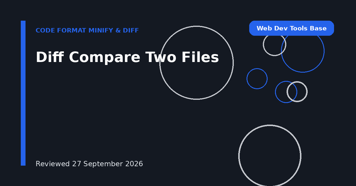 Diff Compare Two Files